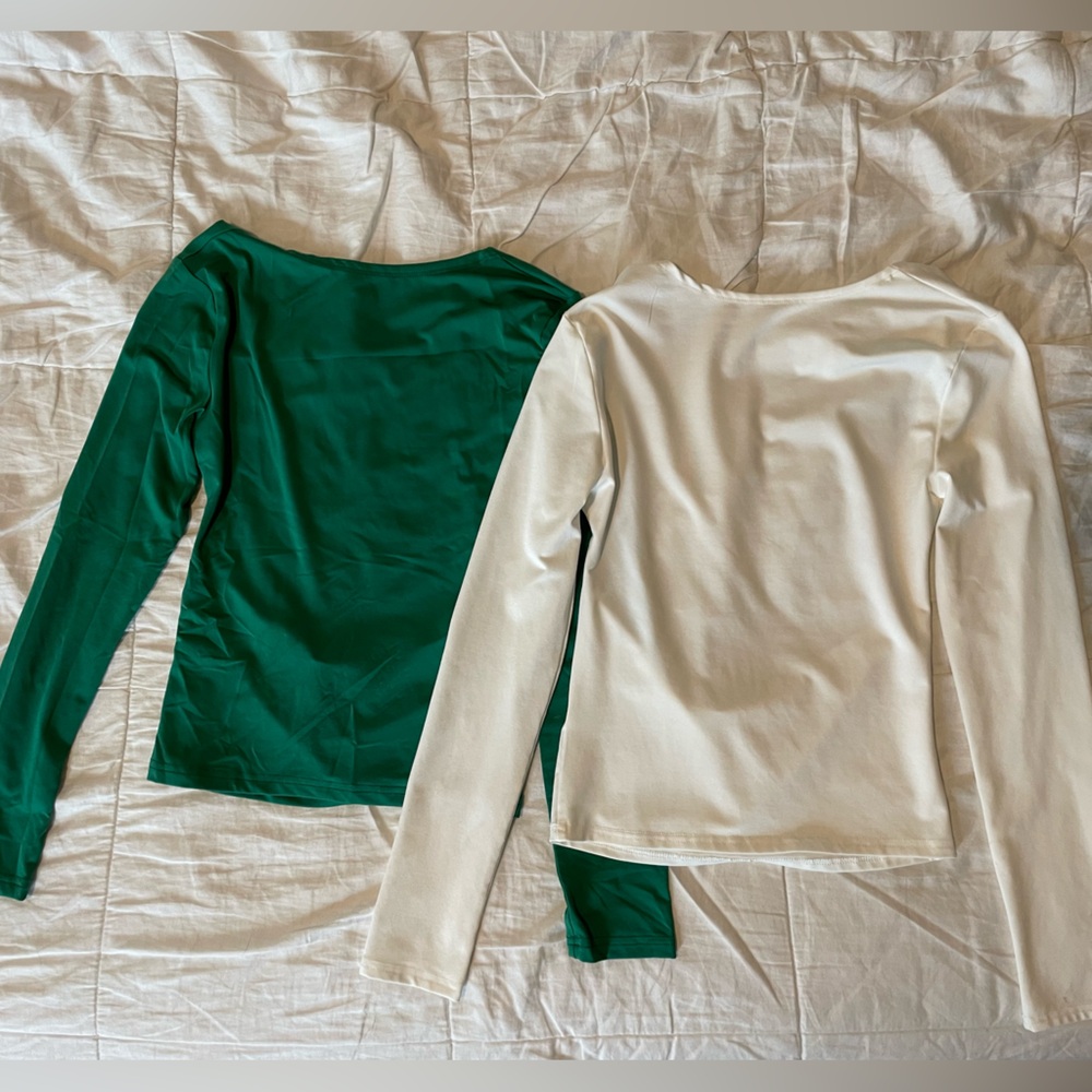 Women’s long sleeve open back tops